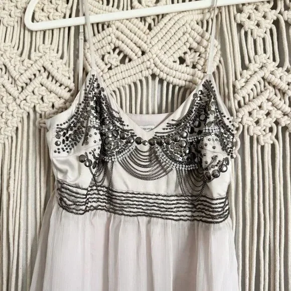 Boston Proper Metallic Top Maxi Dress Women’s Size 6 Boho Evening (EUC) - Picture 2 of 8